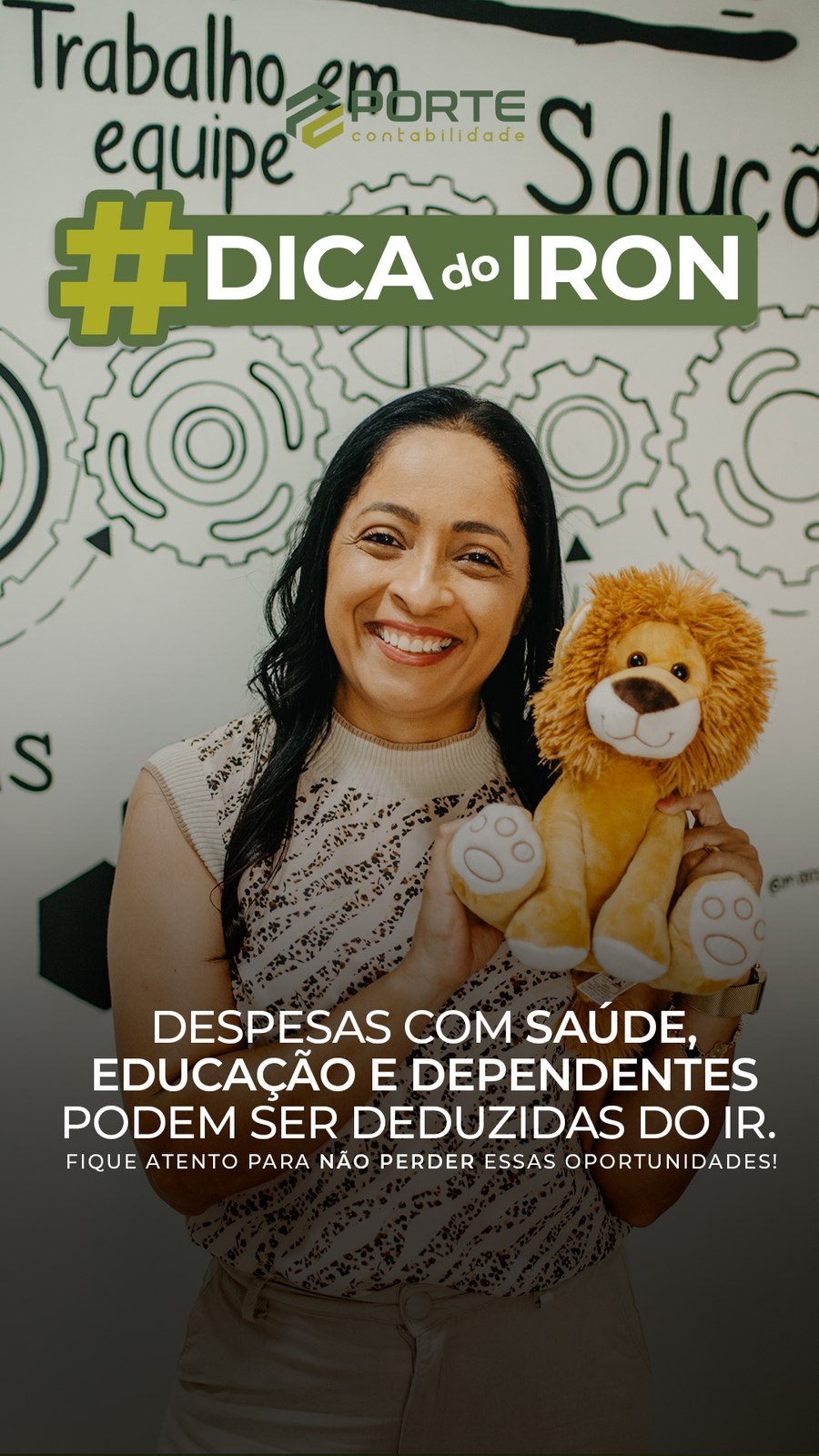 Iron, mascote da Porte Contabilidade